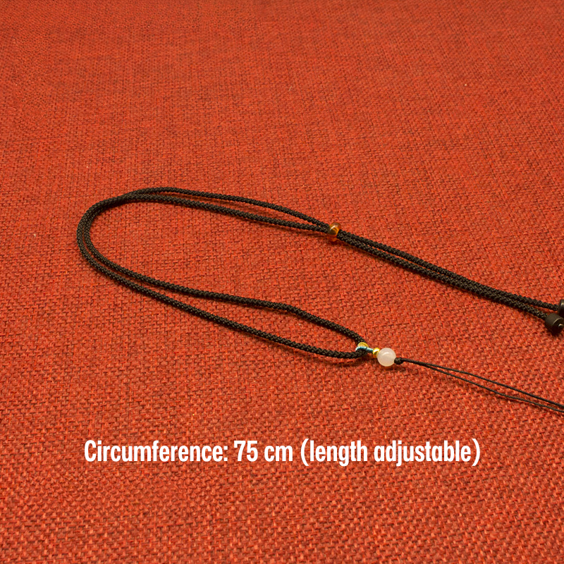 Cinnabar "Shangui" Coin Necklace